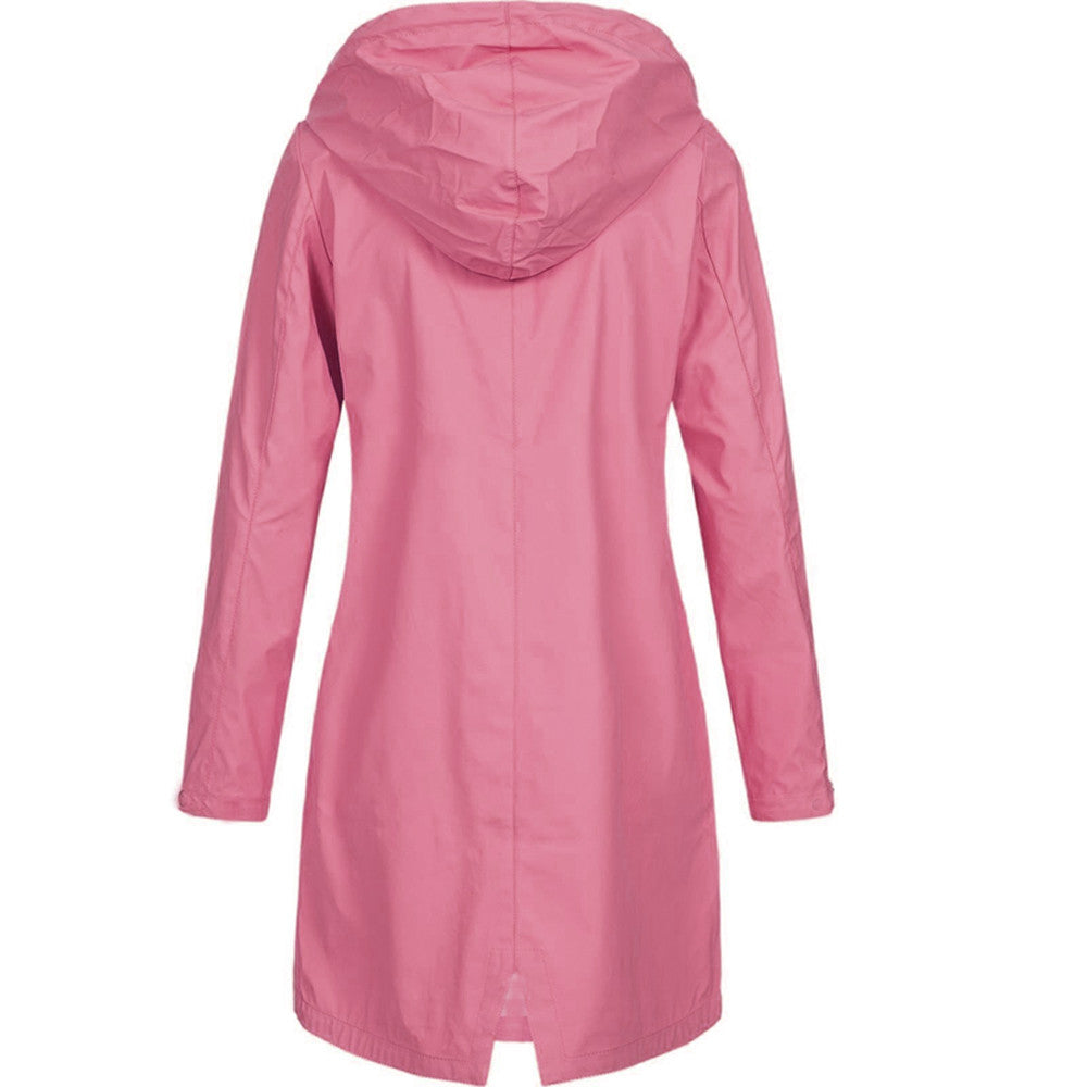 Hooded Long Raincoat for Women - Image 5