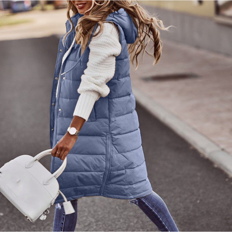 Hooded Puffer Vest for Women - Image 7