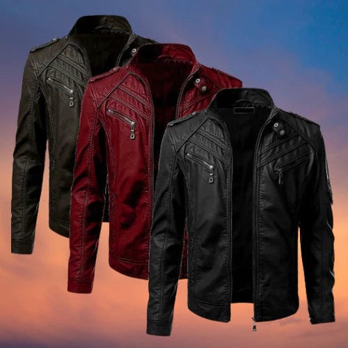 Slim Fit Biker Jacket for Men - Image 3