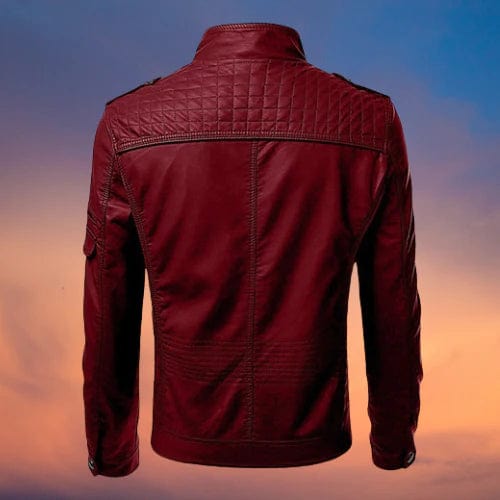 Slim Fit Biker Jacket for Men - Image 5