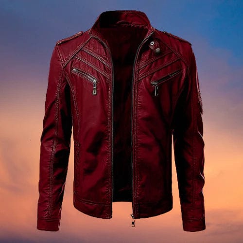 Slim Fit Biker Jacket for Men - Image 4