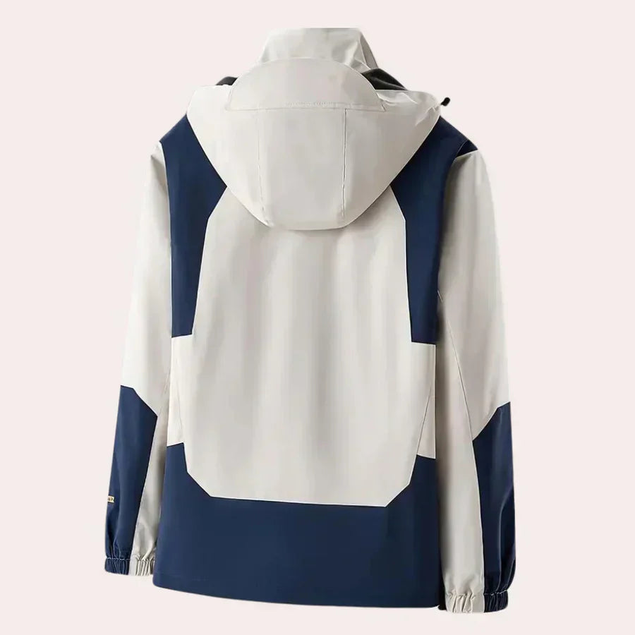 Hooded Color Block Jacket for Men - Image 2