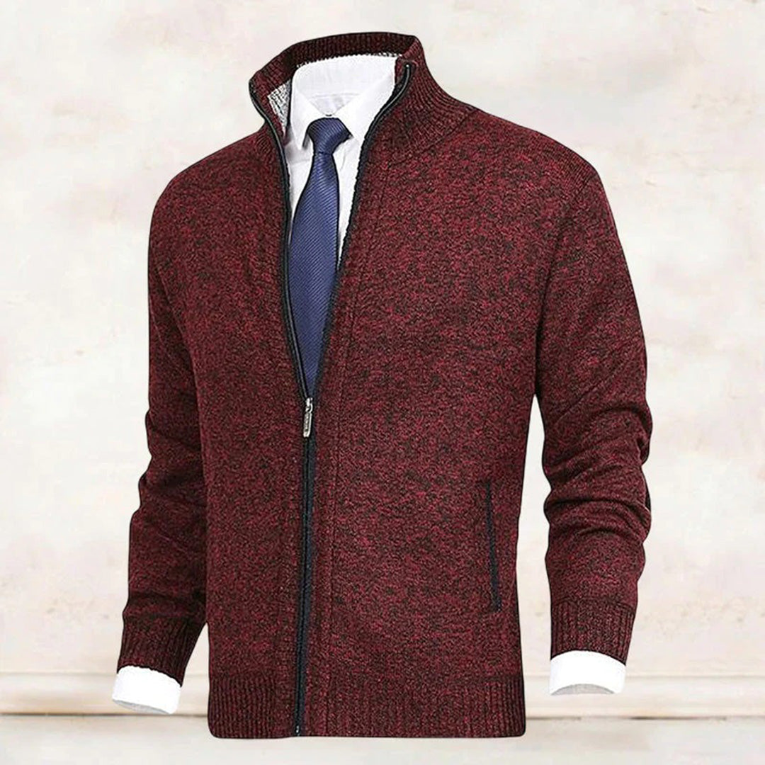 Full Zip Stand Collar Jacket for Men - Image 9