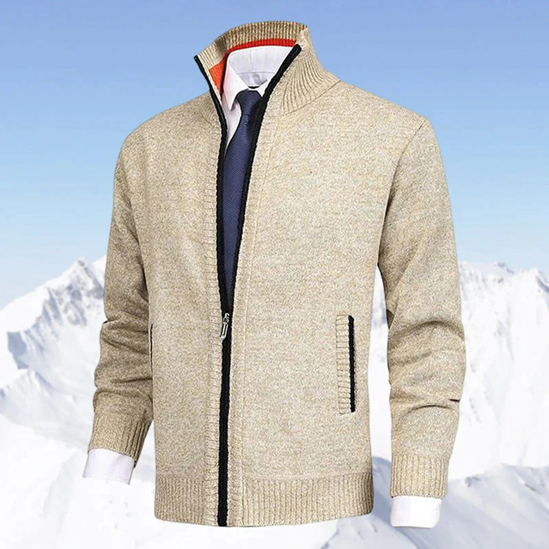 Full Zip Stand Collar Jacket for Men - Image 2