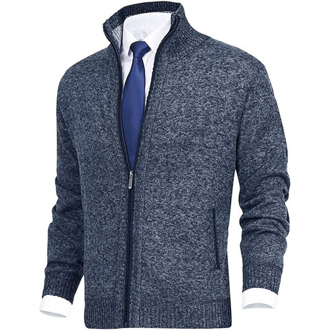 Full Zip Stand Collar Jacket for Men - Image 14