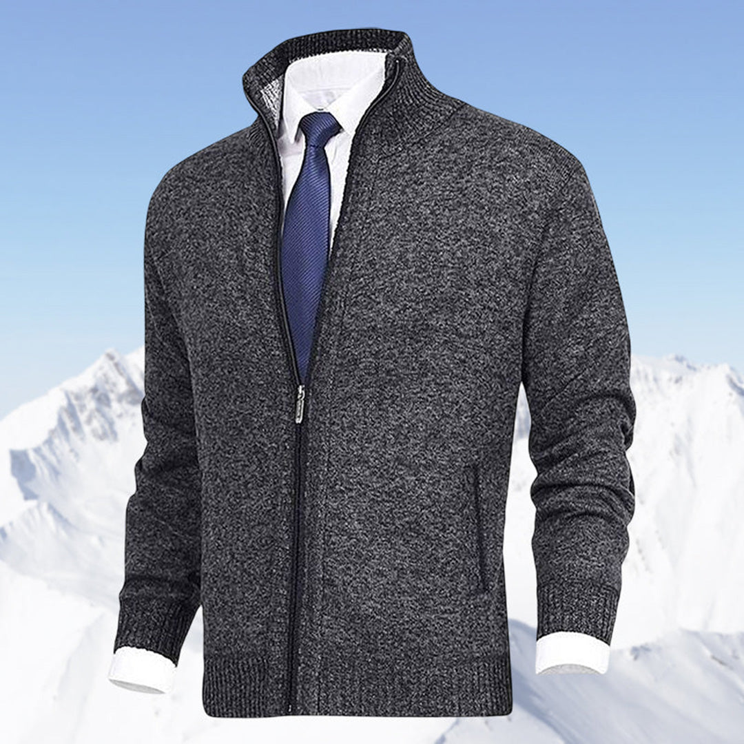 Full Zip Stand Collar Jacket for Men - Image 3