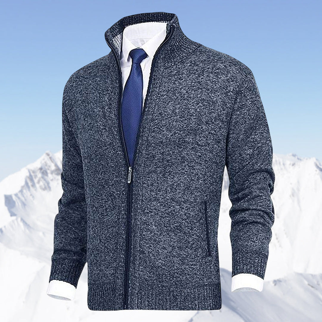 Full Zip Stand Collar Jacket for Men - Image 6