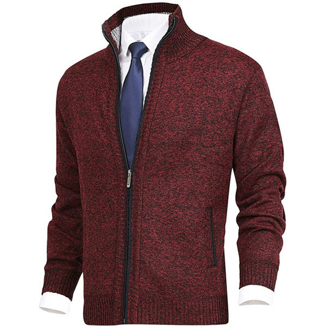Full Zip Stand Collar Jacket for Men - Image 15