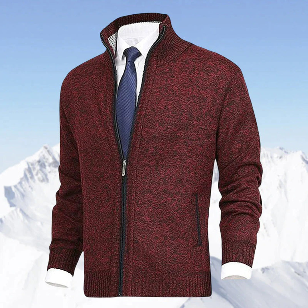Full Zip Stand Collar Jacket for Men - Image 8