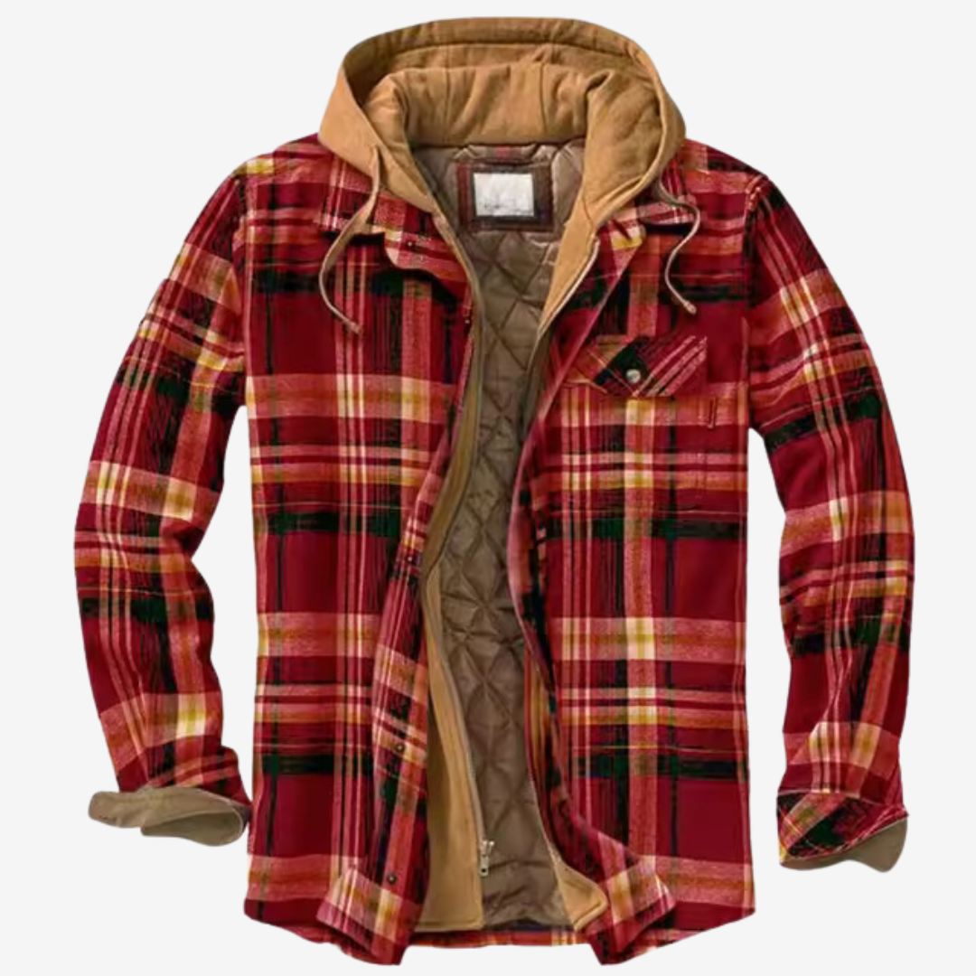 Hooded Flannel Jacket for Men - Image 7