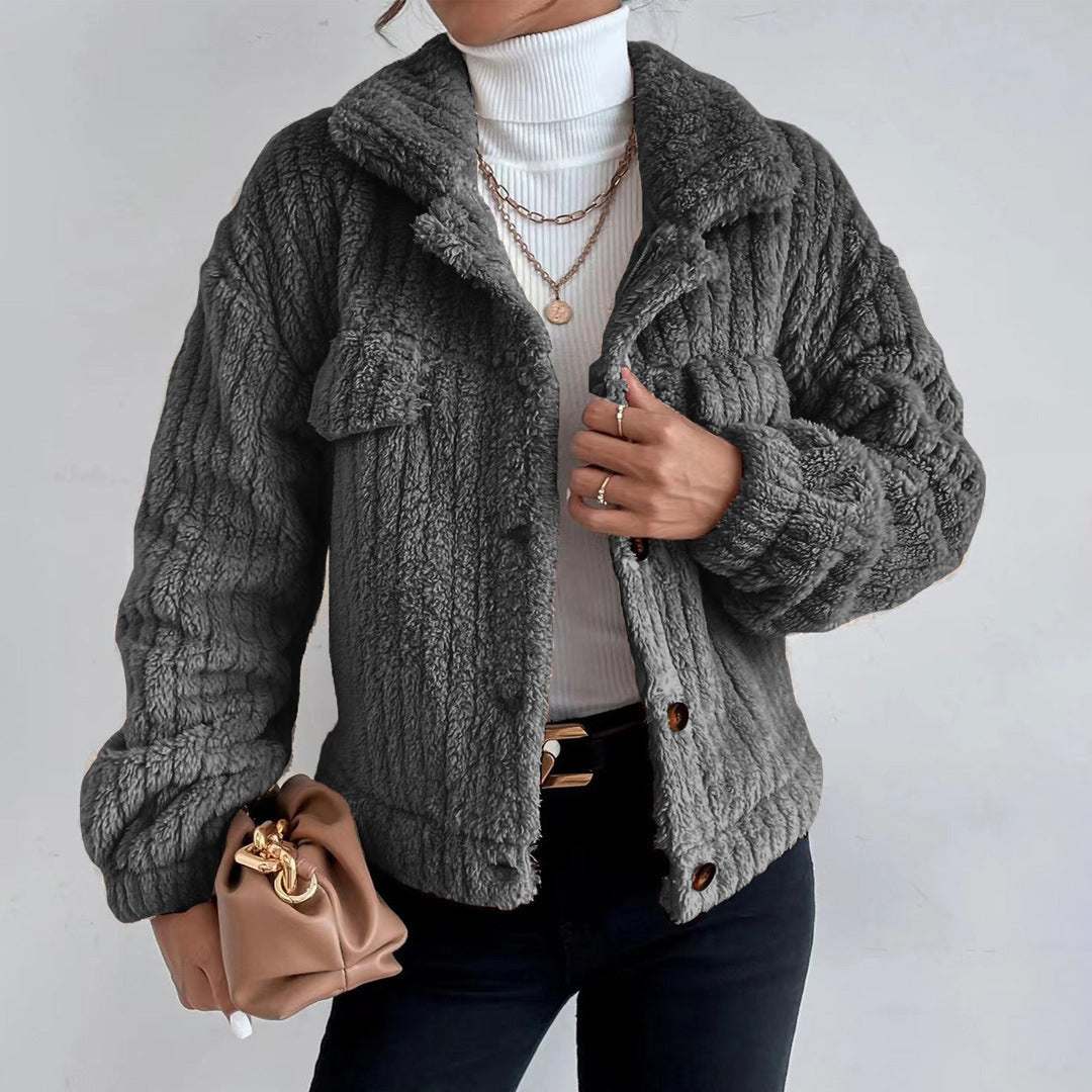 Button-Down Relaxed Fit Jacket for Women - Image 2