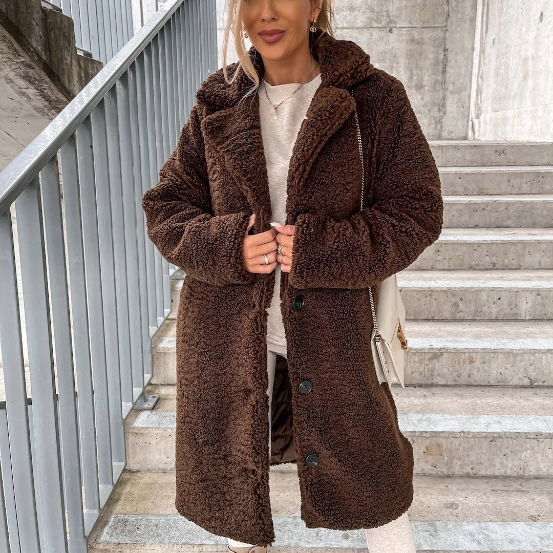 Long Teddy Coat for Women - Image 4