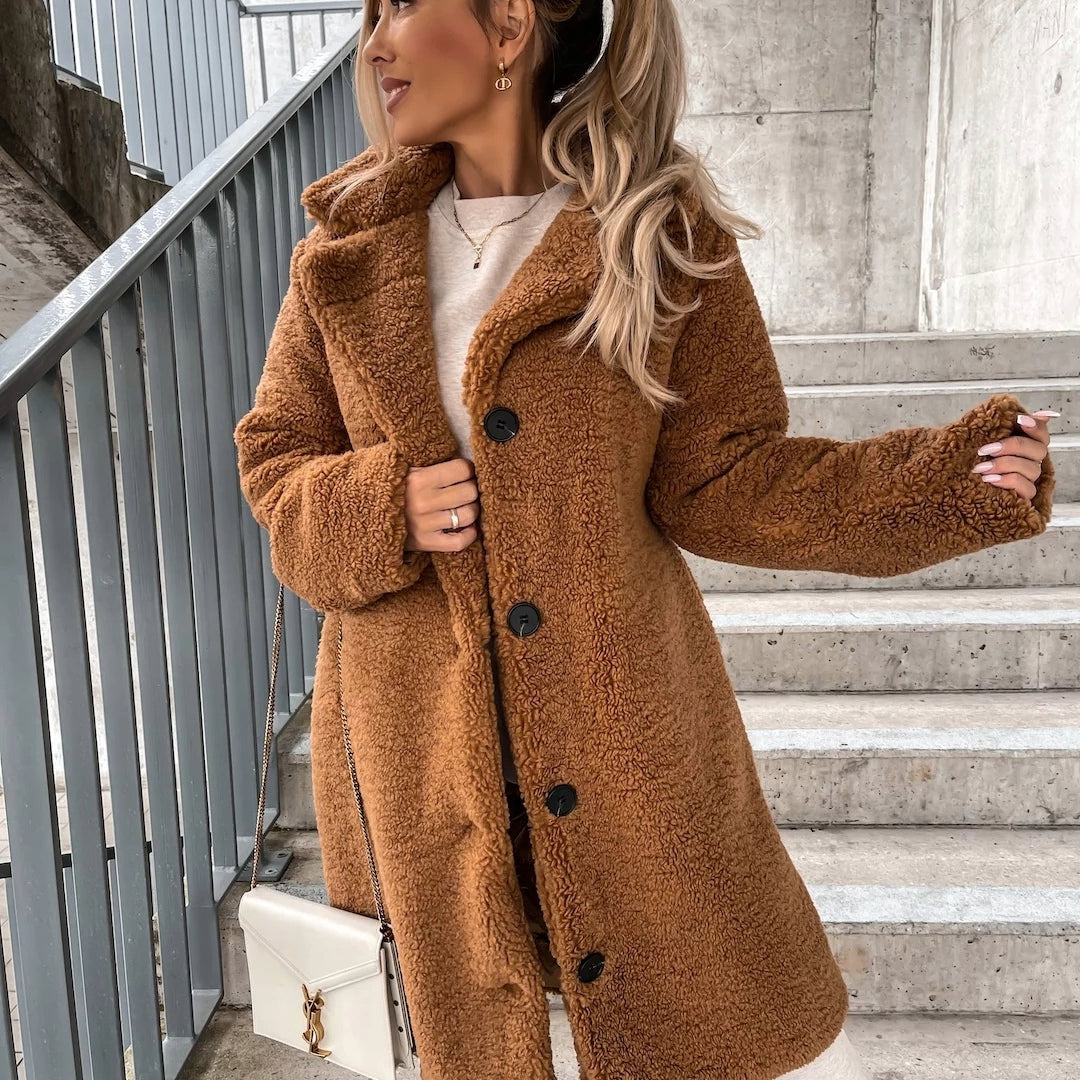 Long Teddy Coat for Women - Image 2