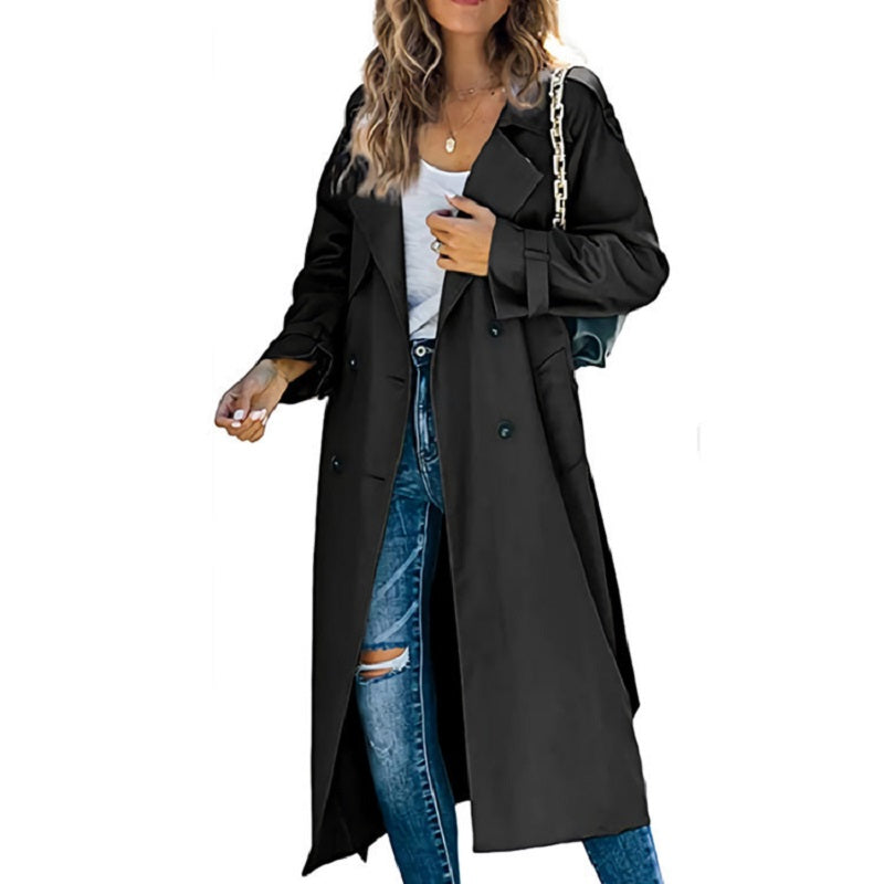 Double-Breasted Trench Coat for Women - Image 2