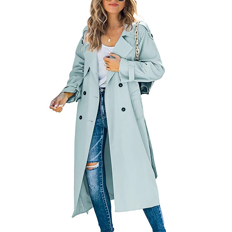 Double-Breasted Trench Coat for Women - Image 3