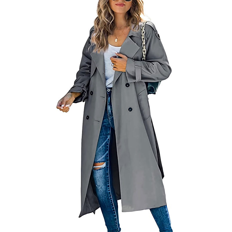 Double-Breasted Trench Coat for Women - Image 4