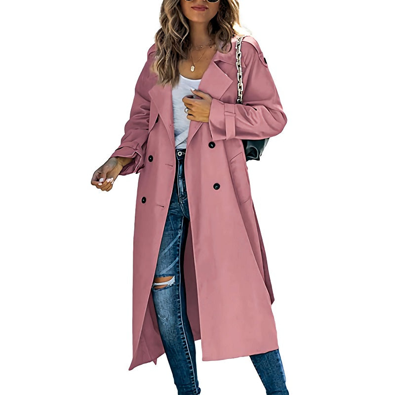 Double-Breasted Trench Coat for Women - Image 6