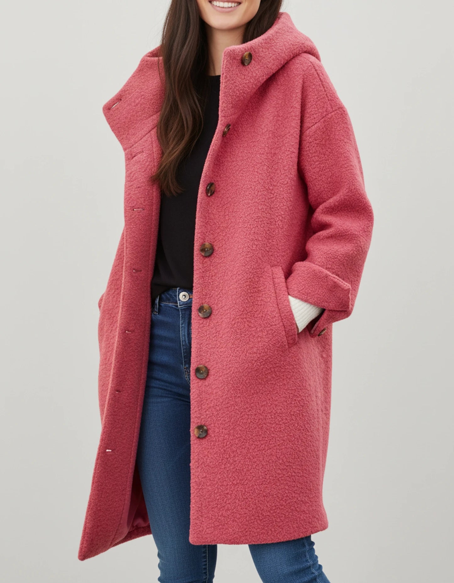 Hooded Long Coat for Women