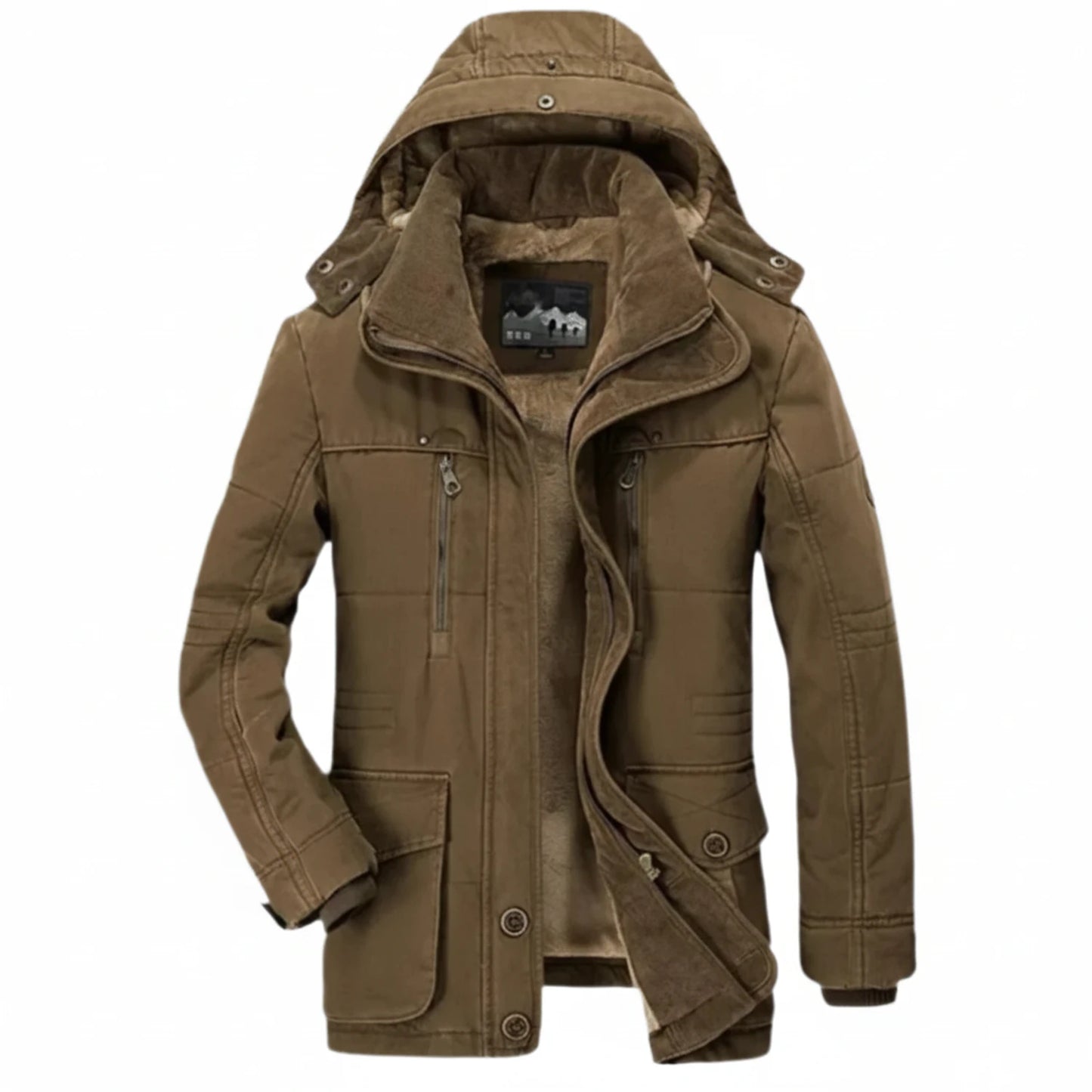 Hooded Military Winter Jacket for Men