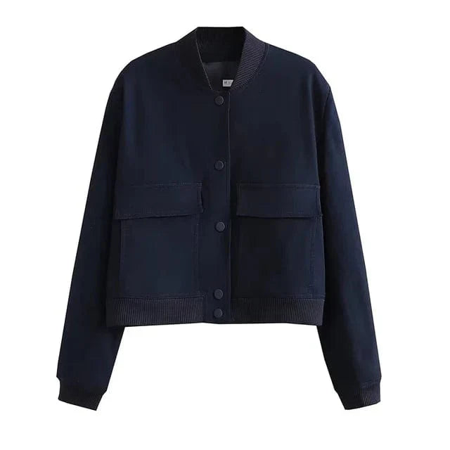 Cropped Bomber Jacket for Women - Image 7