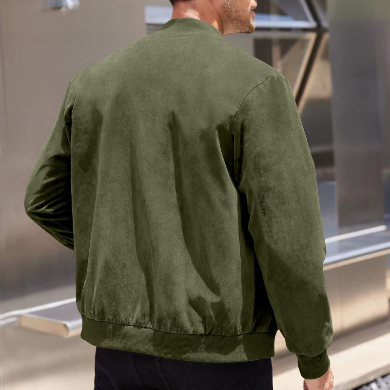 Zip-Up Bomber Jacket for Men - Image 10