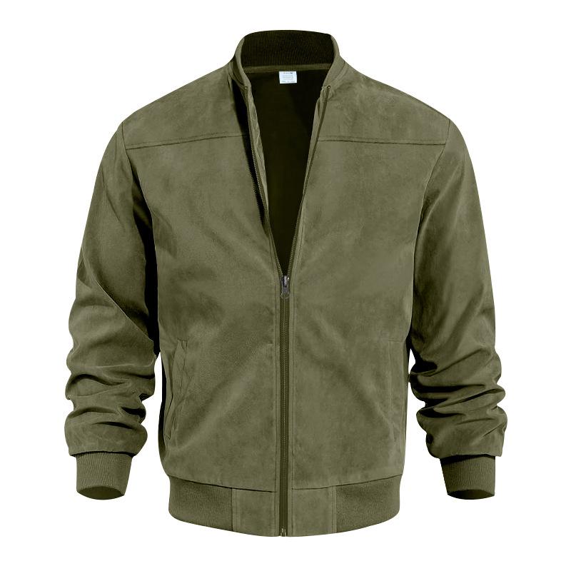 Zip-Up Bomber Jacket for Men - Image 11