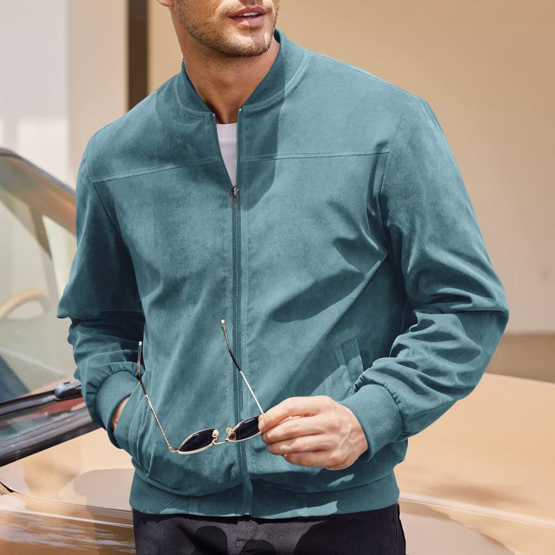 Zip-Up Bomber Jacket for Men - Image 4