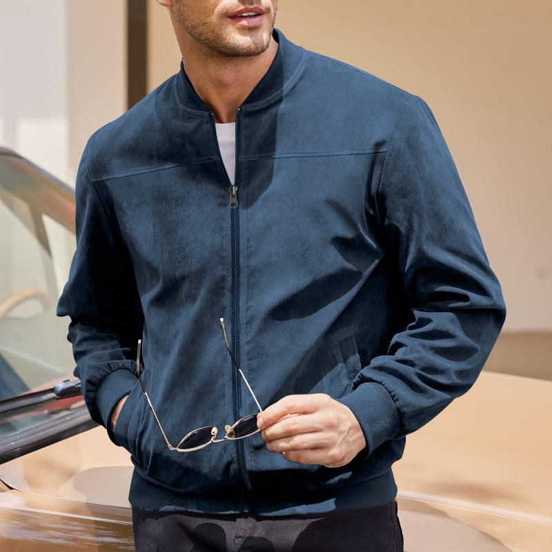 Zip-Up Bomber Jacket for Men - Image 6