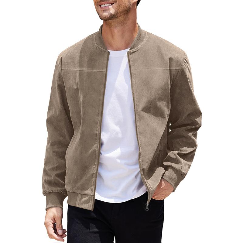 Zip-Up Bomber Jacket for Men - Image 2