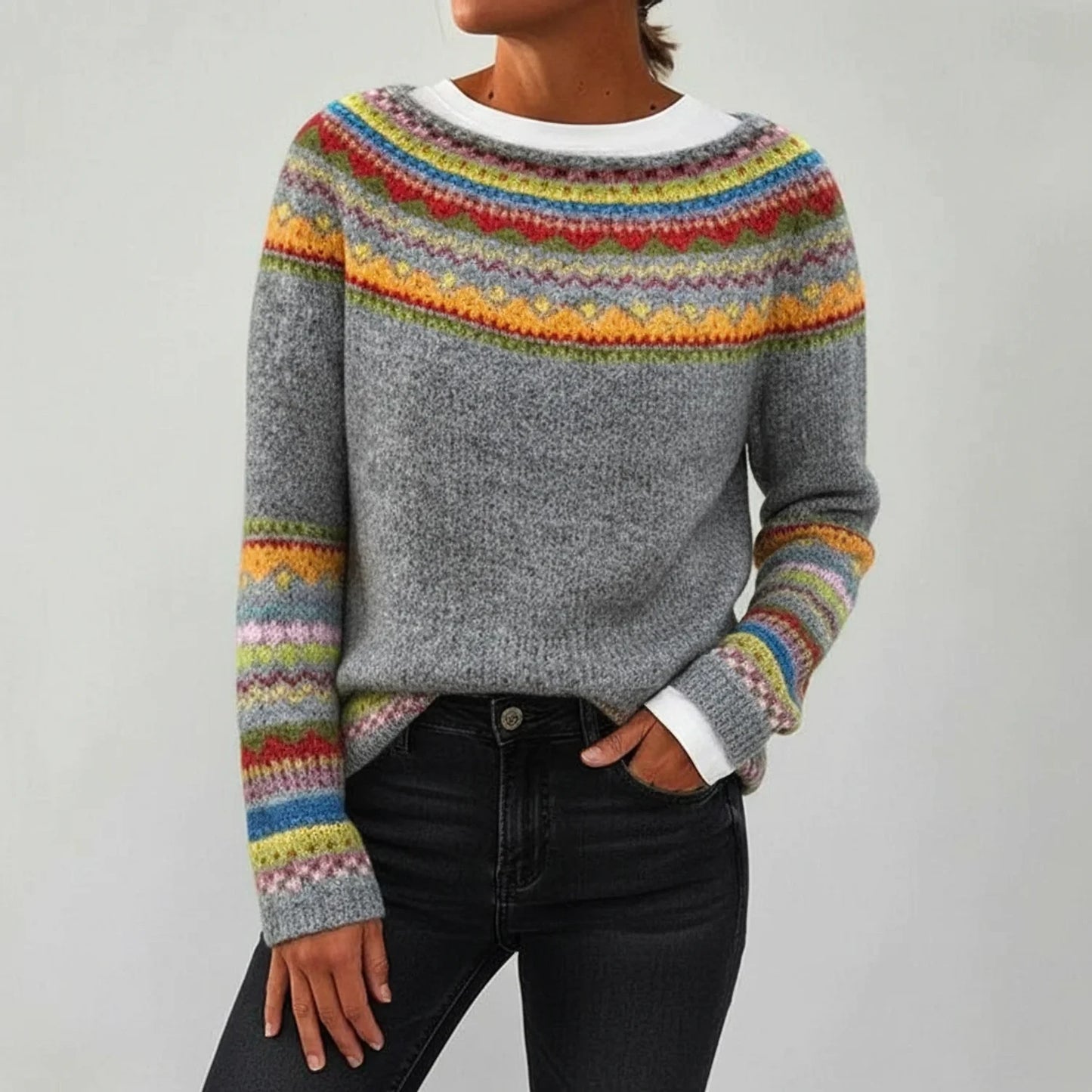 Knit Pullover Sweater for Women AI replaced image