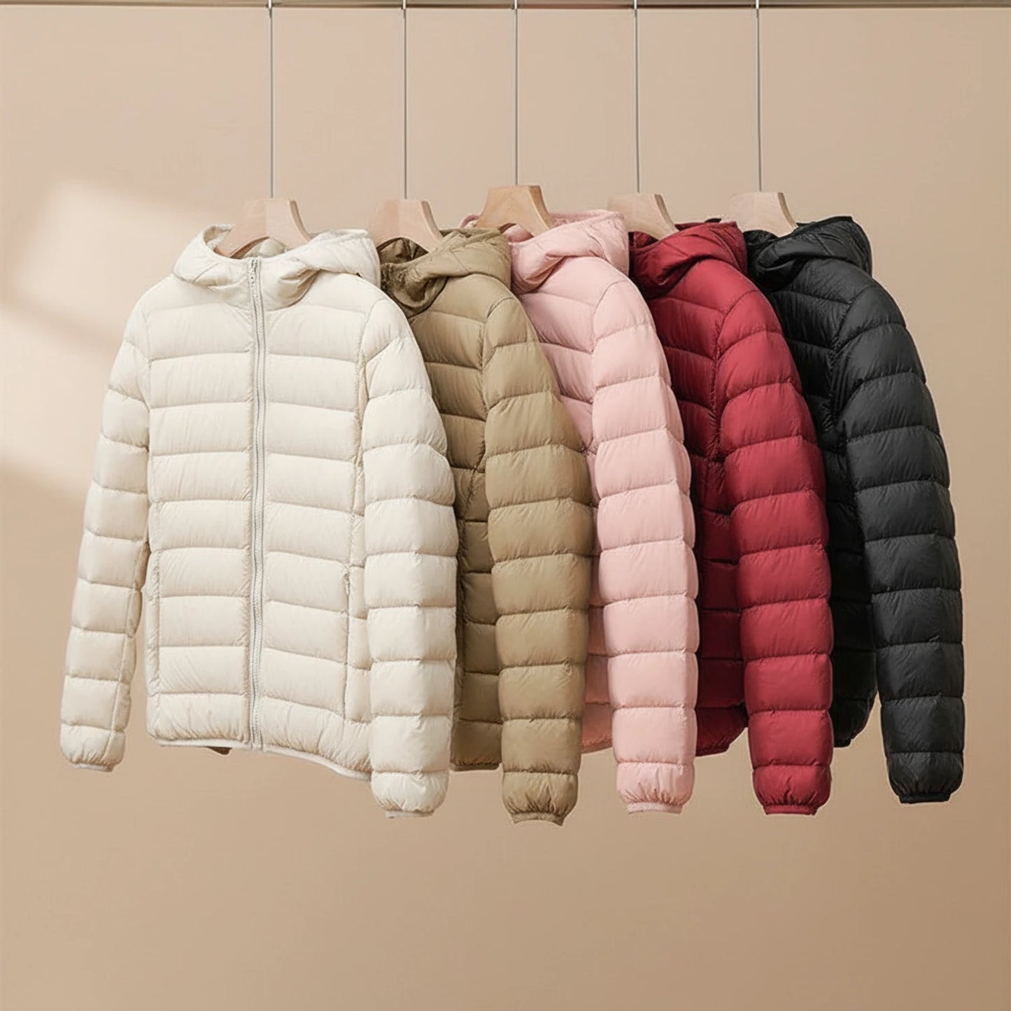 Lightweight Hooded Puffer Jacket for Women