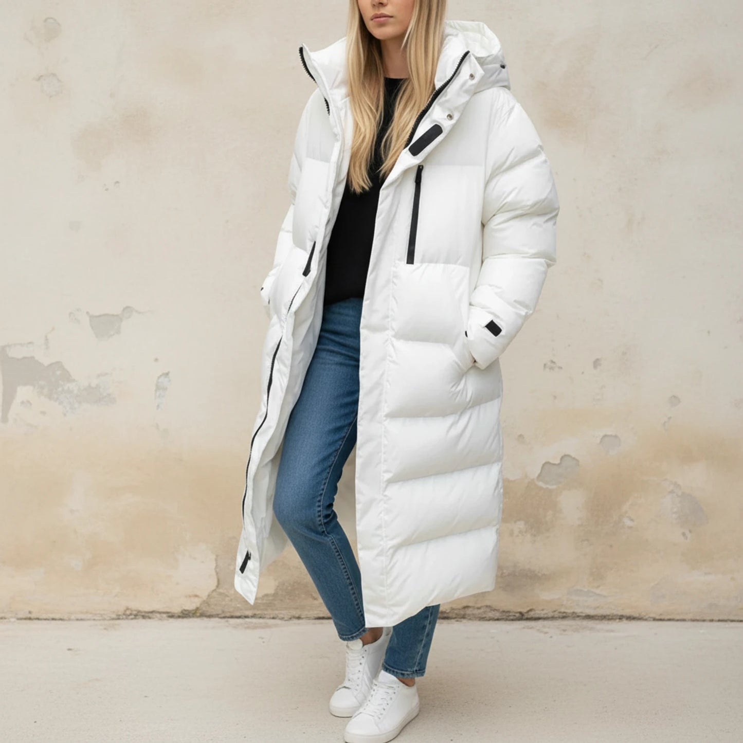 Long Puffer Winter Jacket for Women