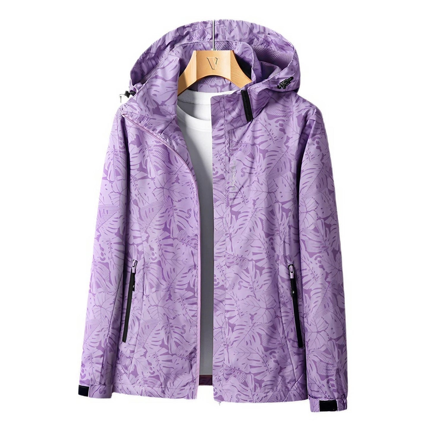 Hooded Floral Print Jacket for Women - Image 17