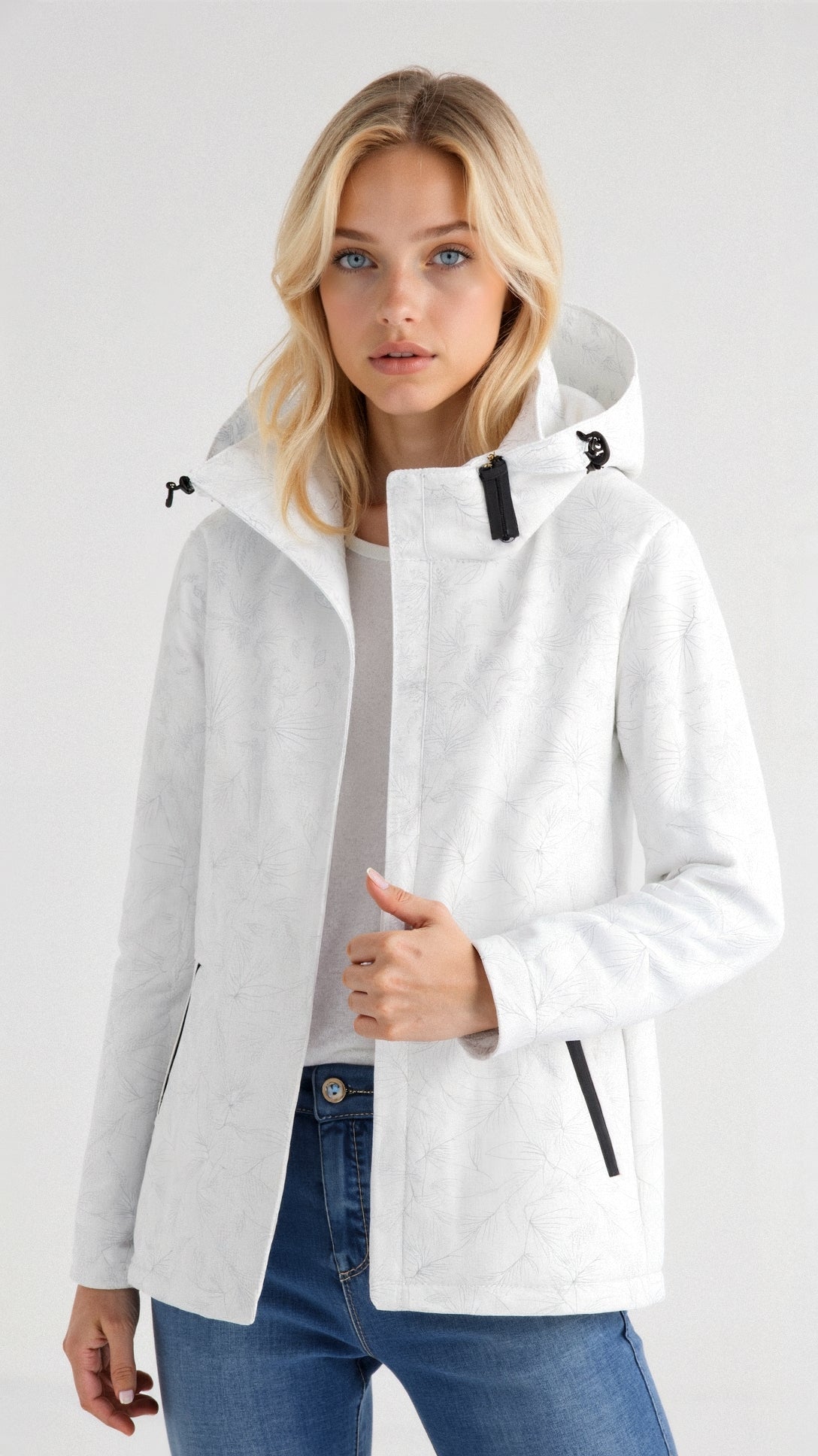 Hooded Floral Print Jacket for Women - Image 4