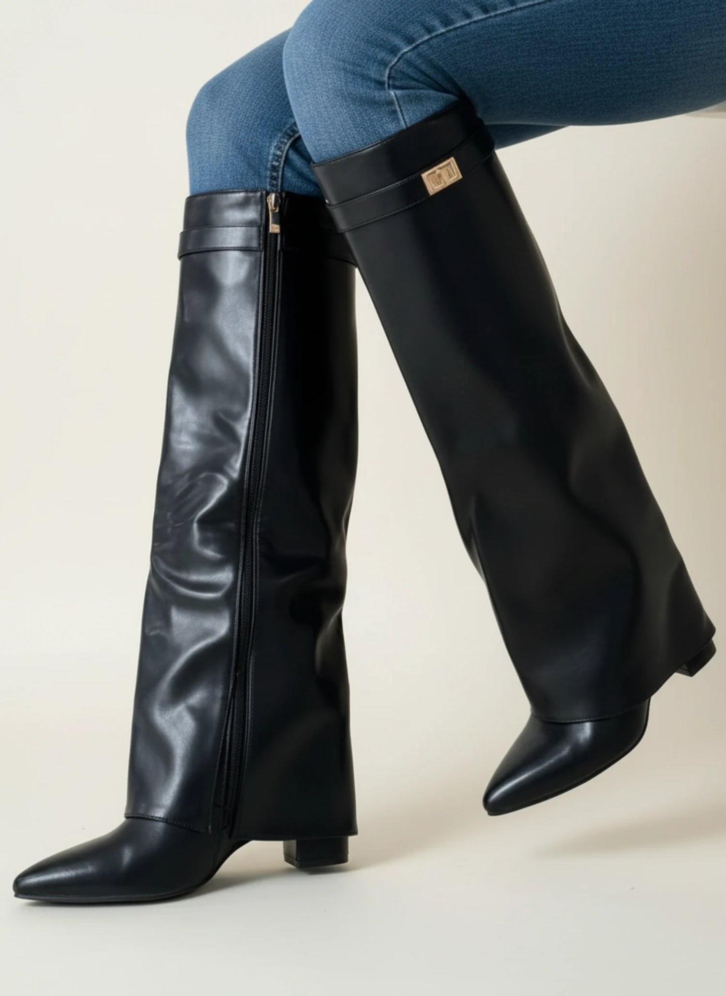 Pointed Toe Slouch High Boots for Women