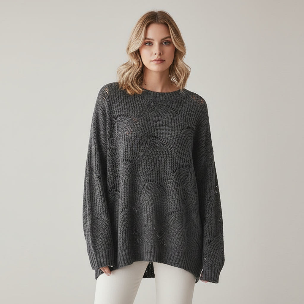 Oversized Crew Neck Sweater for Women