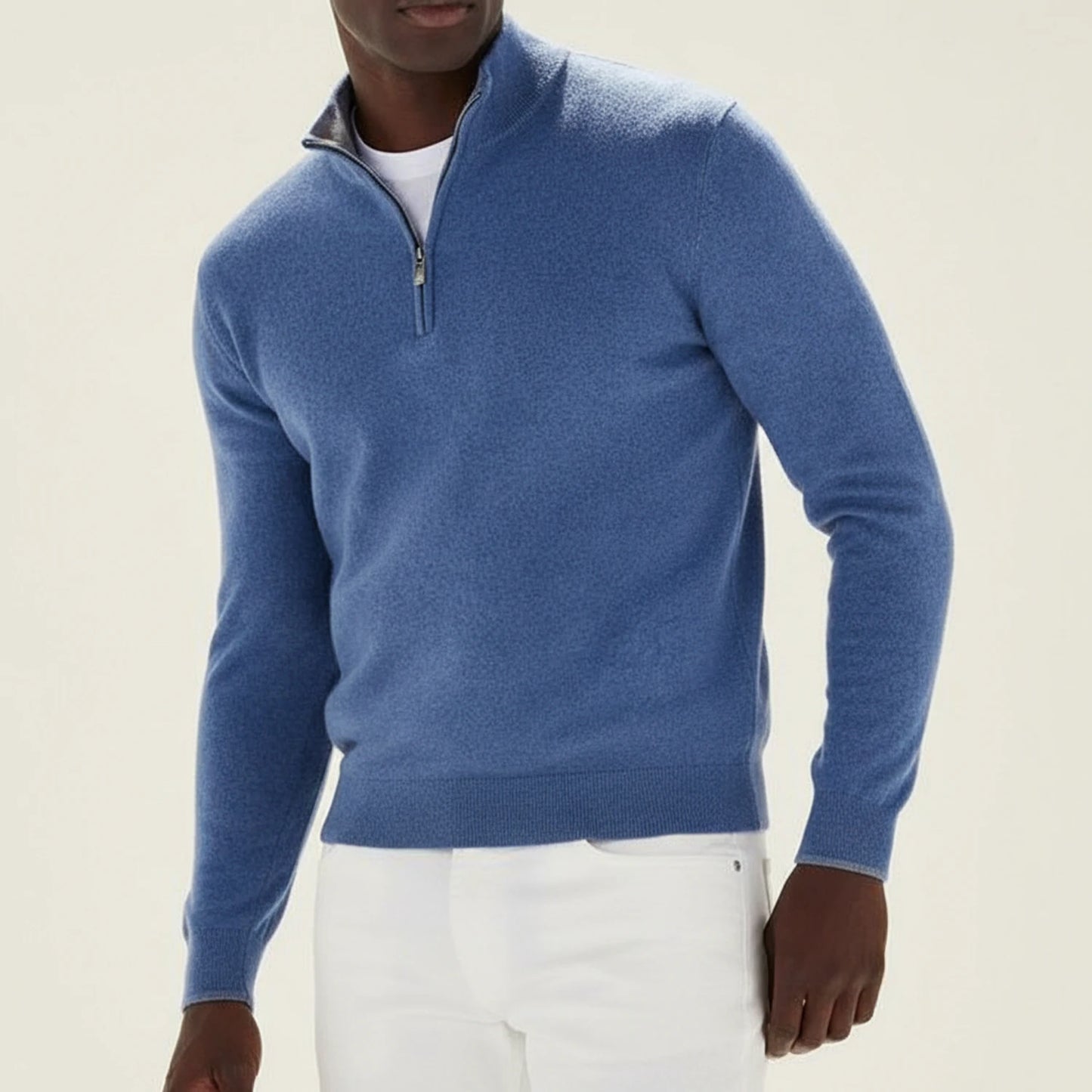 Quarter-Zip Pullover Sweater for Men