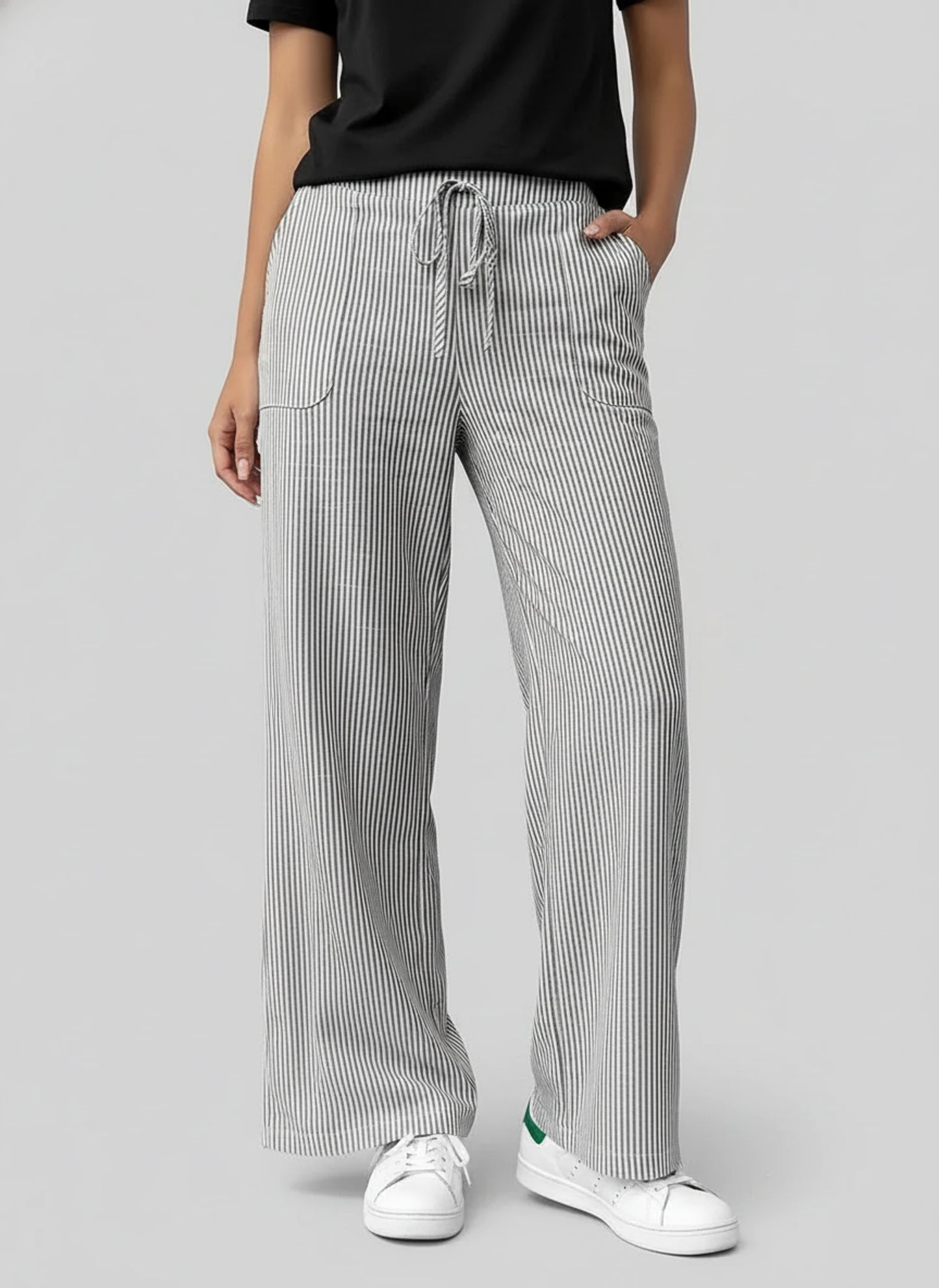 Striped Wide Leg Pants for Women