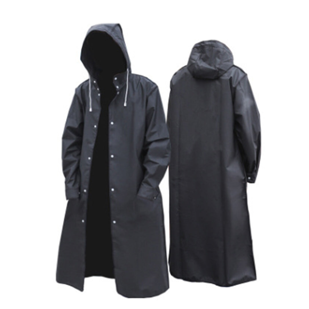 Hooded Long Raincoat for Men - Image 6