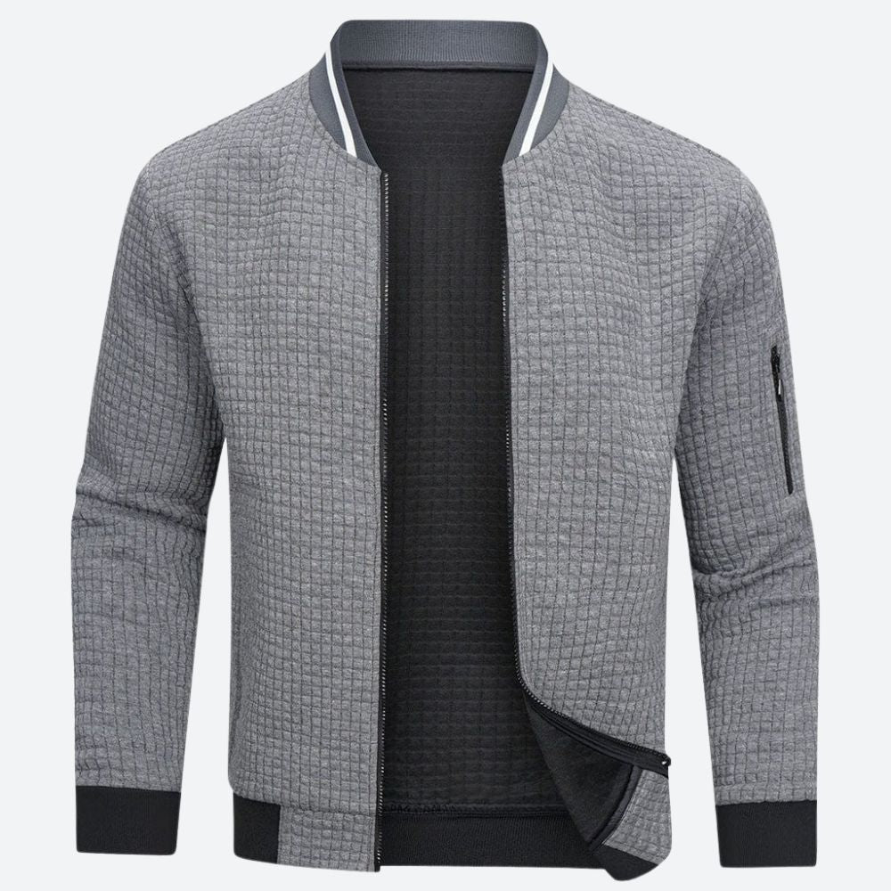 Quilted Bomber Jacket for Men - Image 4