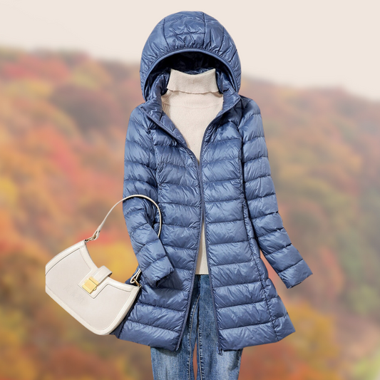 Hooded Puffer Long Coat for Women - Image 1