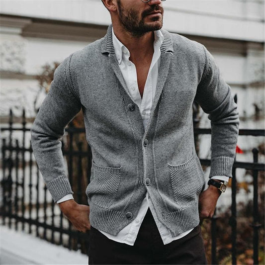 Shawl Collar Cardigan Sweater for Men - Image 1