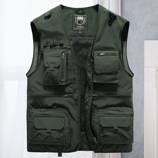 Multi-Pocket Utility Vest for Men - Image 1