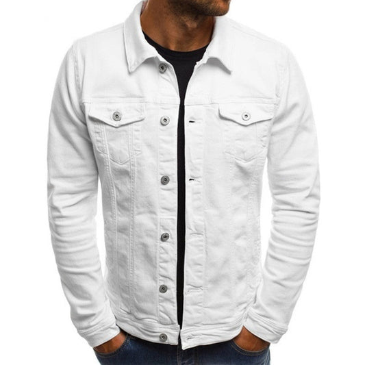 Button-Down Denim Jacket for Men - Image 1