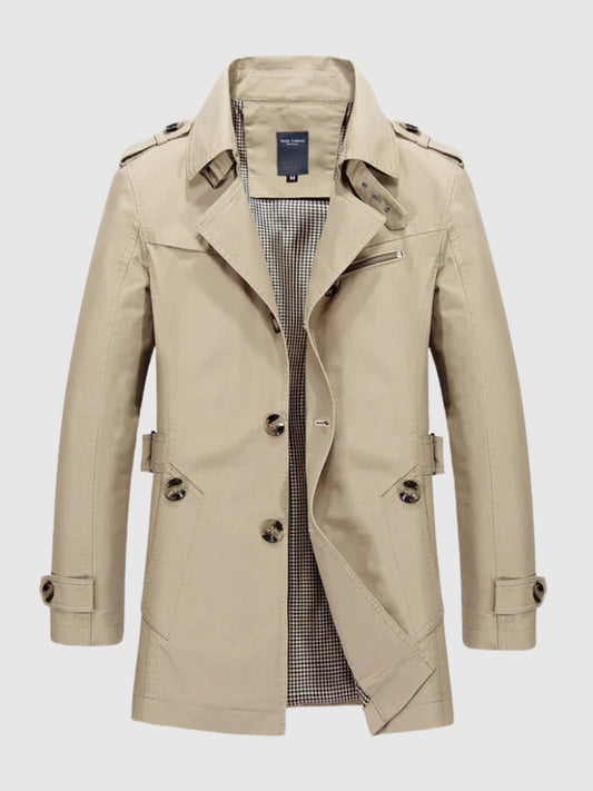 Double-Breasted Trench Coat for Men - Image 1