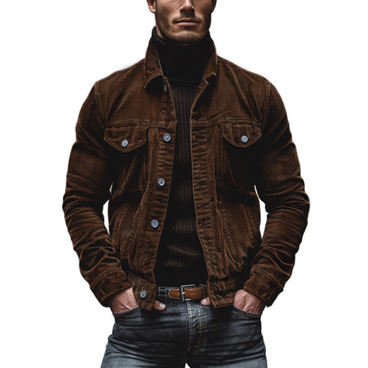 Button-Down Corduroy Jacket for Men - Image 1