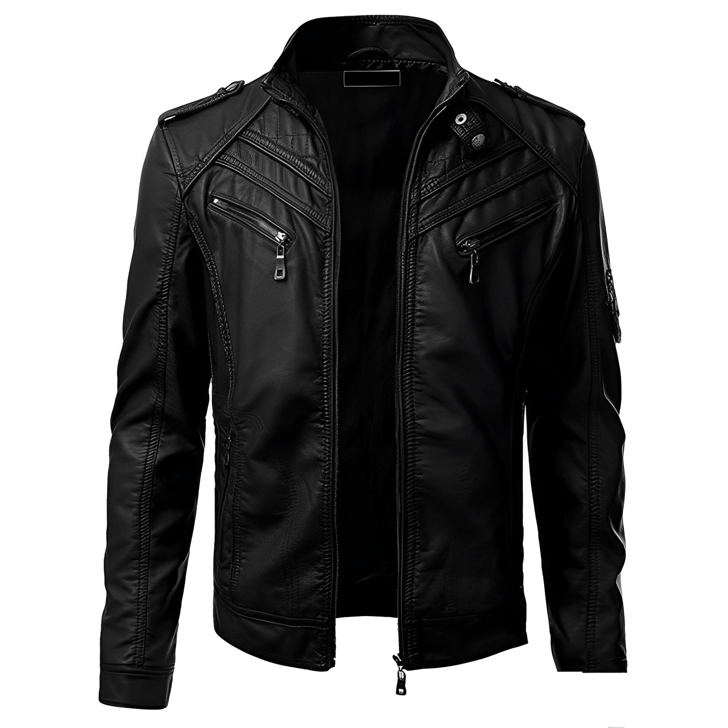 Slim Fit Biker Jacket for Men - Image 11