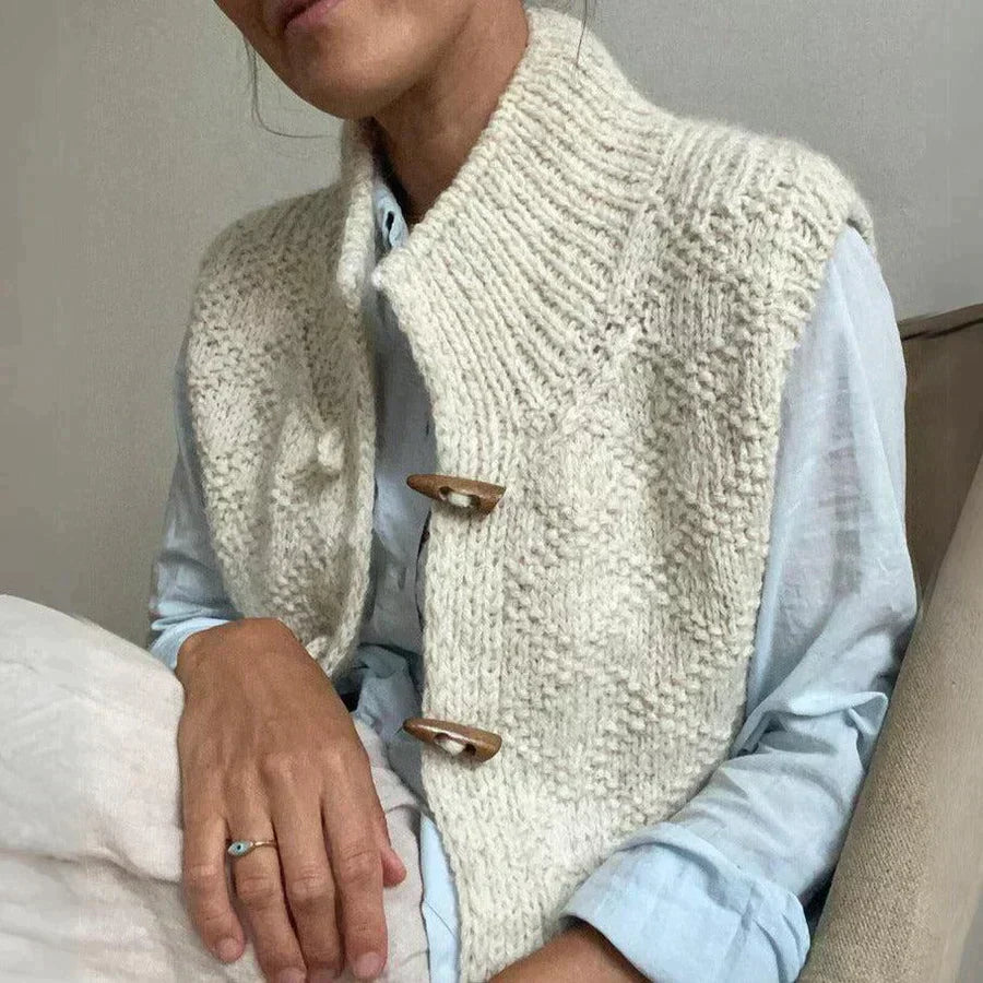 Button-Front Sweater Vest for Women - Image 2