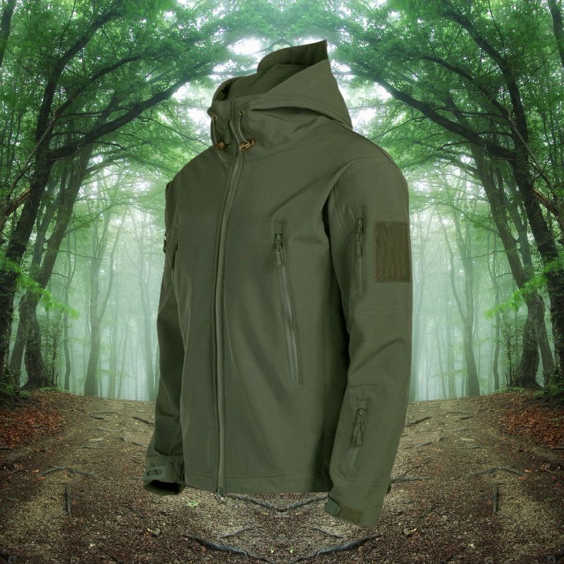 Hooded Tactical Jacket for Men - Image 17