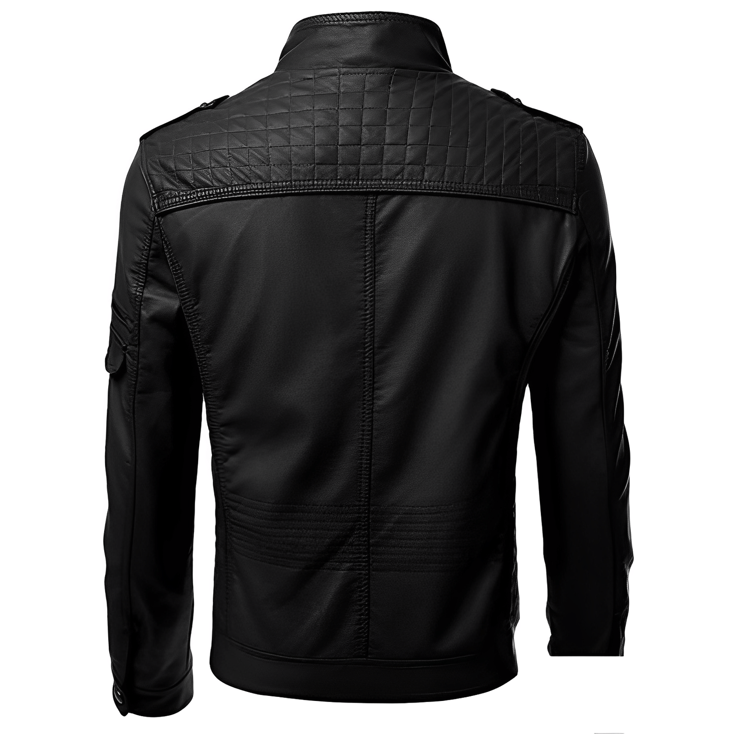 Slim Fit Biker Jacket for Men - Image 8